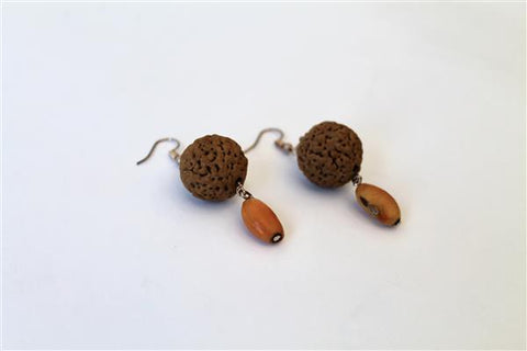 Ininti Seed and Quandong Seed Earring in Ochre