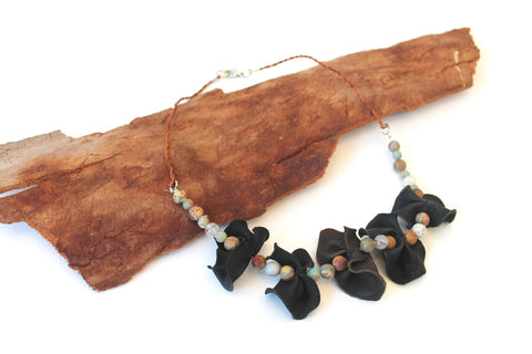 Bull Kelp and Jasper Necklace