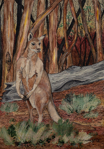 The Kangaroo - Acrylic Painting