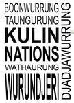 Kulin Nation Tea Towel in Off White